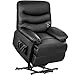 Merax Power Recliner and Lift Chair in Black PU leather Lift Recliner Chair, Heavy Duty Steel Reclining Mechanism