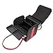 HOMFA Makeup Train Case 3 Layer Makeup Organizer Bag with Shoulder Strap Adjustable Dividers for Cosmetics Makeup Brushes Toiletry Jewelry (Black)