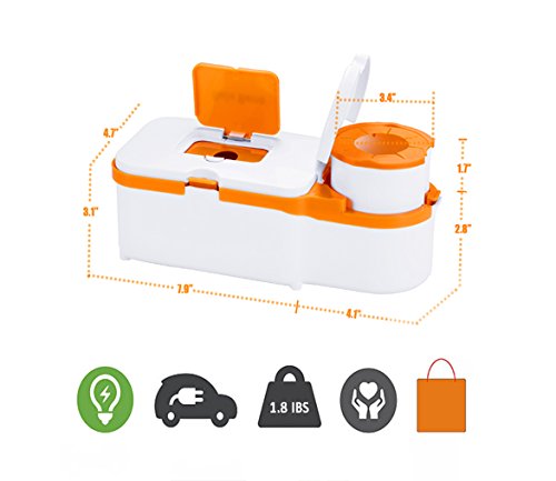 Bela Beno Baby Wipe Warmer and Bottle Warmer Home and Car Use 2 in 1 Multi-purpose Safe Voltage (By