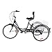 YiiYYaa Adult Tricycle Trike Cruise Bike, 24 Inch Wheel Single Speed 3 Wheeled Bicycle with Large Size Basket for Recreation, Shopping, Exercisethumb 2
