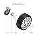 32mm (1.25 inch) Hubcentric 5x114.3 Wheel Spacers (64.1mm bore, 12x1.5 Studs) Compatible with Acura Honda ILX RL RSX TLX TSX Integra Type R TL Accord Civic Element S2000 CRZ CR-Z - Silver 2pcs
