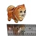 2 Pomeranian Dogs Puppy Miniature Animal Statue Pottery Figurine Ceramic (1:12)