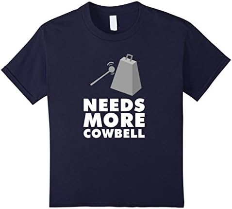 Kids Needs More Cowbell Instrument Shirt Funny Humor JOke 12 Navy