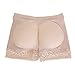 KIWI RATA Womens Seamless Butt Lifter Padded Lace Panties Enhancer Underwear,Nude,Small