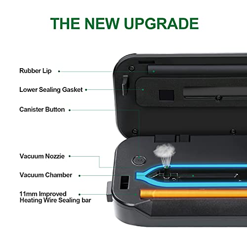 Cromify Vacuum Sealer Machine, Automatic Food Vacuum Saver with Cutter