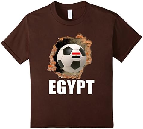 Kids Storecastle: Egyptian Soccer Jersey Egypt Flag T-Shirt 12 Brown