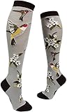 ModSocks Women's Hummingbird Garden Knee Socks