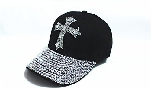 Donna Pierce New black Rhinestone baseball cap Fashion Hip hop Cap Baseball Caps Super Quality Unisex Hat Black