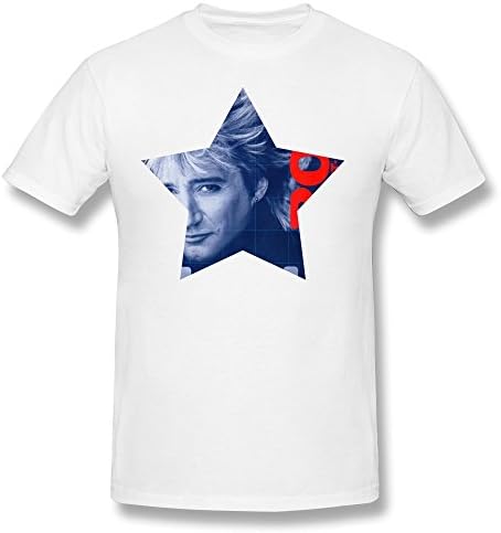 XiangXiangli Mens Rod Stewart 1 Short Sleeve T Shirts XXL White