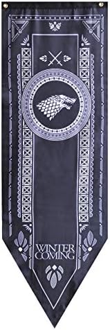 Game of Thrones Sigil Banner House Stark Symbol Wall Hanging Decor Flag - Winter is Coming (18" by 60")