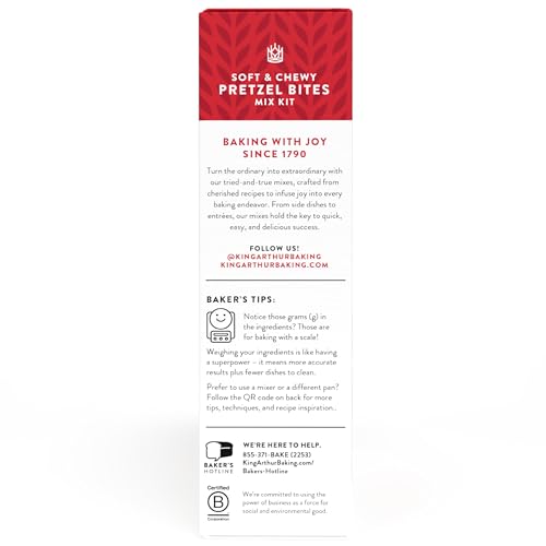 KING ARTHUR BAKING COMPANY SOFT & CHEWY PRETZEL BITES MIX KIT 15.6 OZ, BAKING MIX – READY IN 1 HOUR