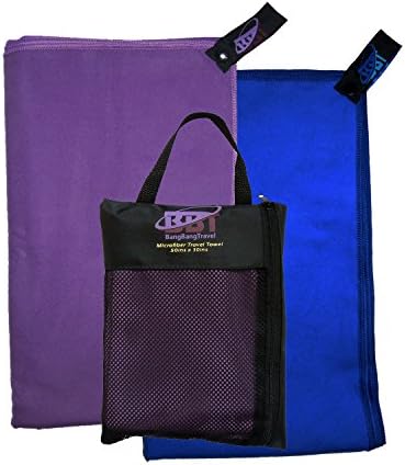 Microfiber Towel - Large 50x30ins - Super Absorbent Travel Towel, Gentle on Skin and Lightweight - Fast Drying - Ideal for Travel, Sports, Hiking, Camping, Backpacking &amp; Swimming (Deep Lavender)