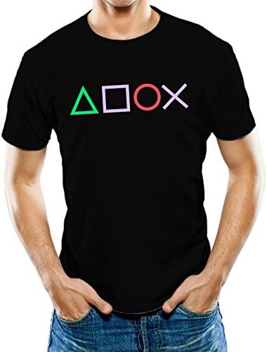 Universal Apparel Men's Playstation Gamer T-Shirt XL Black