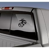 6.75" x 7.5" Medium Black USMC Eagle Globe and Anchor Vinyl Decal
