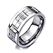 COOLSTEELANDBEYOND Refined Style Stainless Steel Spinner Unisex Ring Man Ring Comfort Fit 9mm (7a)