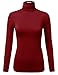 J.TOMSON Women's Basic Slim Fit Long Sleeve Turtleneck T-Shirt