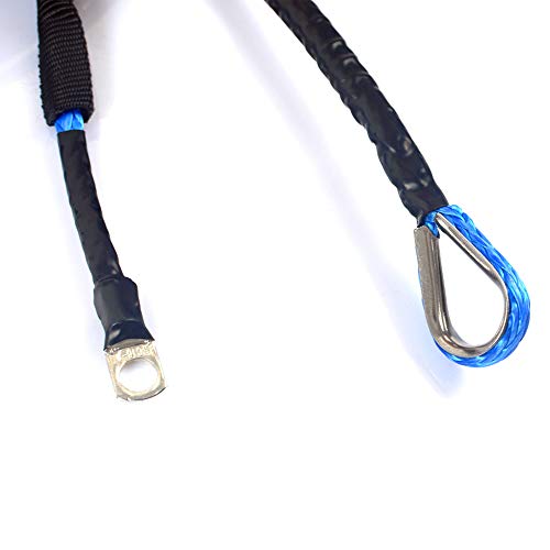 Synthetic Winch Rope, Durable 7000 LBS for ATV UTV KFI Vehicle Car Motorcycle, 1/4" Ã— 49.2 ft, Blue