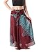Banjamath@ Women's Long Bohemian Style Gypsy Boho Hippie Skirt (M, Mandala Red)
