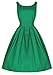 Dreagal Vintage 1950's Floral Spring Garden Party Picnic Dress Party Cocktail Dress, Style2-Green, Large