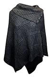 Samudy Women's Batwing Sleeve Tassels Hem Cloak Knitting Sweater