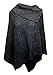Samudy Women's Batwing Sleeve Tassels Hem Cloak Knitting Sweater
