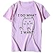 Lutos Women Girls Short Sleeve Funny Graphic Shirts Simple Letter Print Holiday T Shirts Topsthumb 2