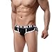 Men's Underwear,Neartime Thin Boxers Light Men Shorts Briefs Musical Note Type (M, Black)