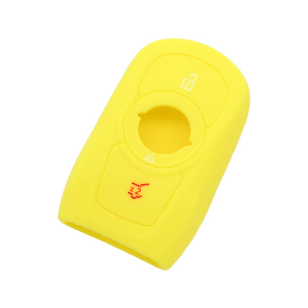 BROVACS Silicone Cover Protector Case Holder Skin Jacket Compatible with OPEL Astra K VAUXHALL Insignia 3 Button Smart Remote Key Fob CV9623 Yellow
