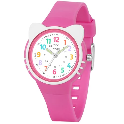 Juboos Kids Watch Analog for Boys Girls Toddler, 3ATM Waterproof Wirstwatch Learning Time and Easy to Read