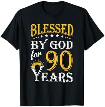 Amazon.com: Religious Blessed By God For 90 Years Happy 90th
