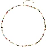 VQGRIXZCE Natural stone Colourful Beaded Necklace for Women Y2K Jewelry