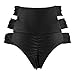 COCOSHIP Women's High Waist Side Straps Bikini Bottom Scrunch Butt Ruched Brief
