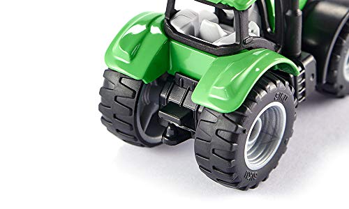 siku 1081, DEUTZ-FAHR TTV 7250 Agrotron Traktor, Grün/Schwarz, Abnehmbare Kabine, Reifen aus Gummi – Bild 5