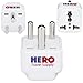 Hero Premium US to India Power Adapter Plug (Type D, Pack of 3, Grounded)