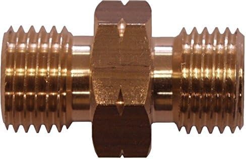 Connector for gas hose 1/4 inch or 3/8 inch left and right - hose coupling transition piece (2 x 1/4 inch left)