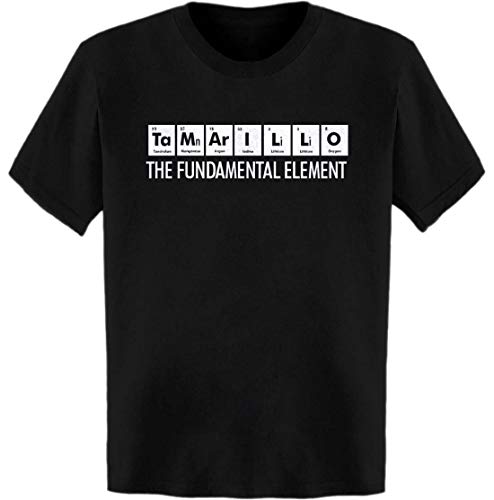 TAMARILLO The Fundamental Element Periodic Table T-Shirt Black