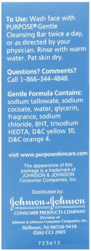 Purpose Gentle Cleansing Bar, 6-Ounce Bars (Pack of 2)