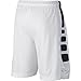 Nike Boys Elite Basketball Short (White/Black, Medium)