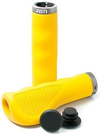 Asti ISO-Prene Rubber Foam Bicycle Grips, Yellow