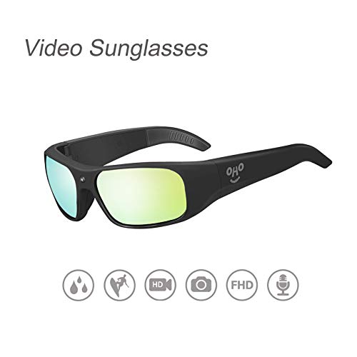 OHO sunshine Waterproof Video Sunglasses, 1080P HD Outdoor Sports Action Camera with 32GB Built-in Memory and Polarized UV400 Protection Safety Lenses,Unisex Sport Design OHO sunshine Waterproof Video Sunglasses, 1080P HD Outdoor Sports Action Camera with 32GB Built-in Memory and Polarized UV400 Protection Safety Lenses,Unisex Sport Design