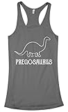 Threadrock Women's Pregosaurus Racerback Tank Top L Charcoal