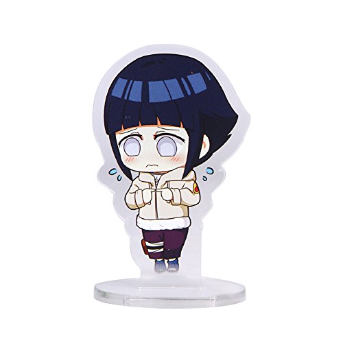 Bowinr Naruto Standing Figure, Japanese Animation Naruto Shippuden Desk Stand Miniature Action Figure for Kids Teens Adults and Anime-Fans(Hyuga Hinata)