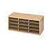 Safco Literature Organizer, 12 Compartments, Office and Classroom Mailbox with Adjustable Shelves, Wood Paper and Mail Sorter, Medium Oak