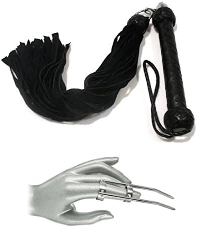 Edgeplay Gear Suede Leather Flogger with Cat Claw Skin Scratcher
