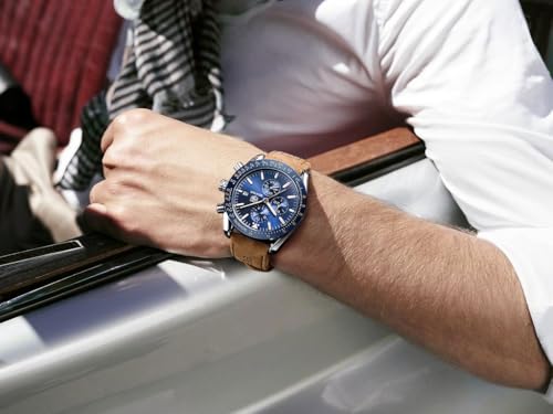 BENYAR Montre Homme Etanche Analogique Quartz Chronographe Lumineuses Date Grand Cadran Classique Mode Affaires Montres Cadeau élégant pour Hommes