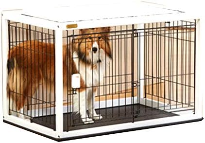 Crate Kennel Playpen with Tray, Heavy Duty Pet Dog Cage, for Outdoor and Indoor Pet Habitats - 63.5×49×50cm (Color : Without top plate)