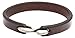 AZYOUNG Black Brown Orange Genuine Leather Bracelet for Young Girls Boys Easy S Hook Minimalist Narrow Bangle Cuff,21cm