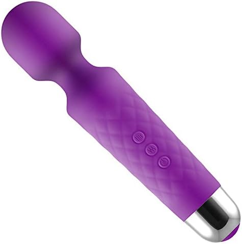 Jetpow Waterproof USB Rechargeable Cordless Electric Therapeutic Handheld Wand Massager Purple