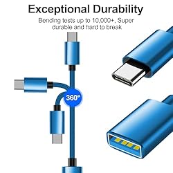 xiwxi [4 Pack【USB-C to USB-A】&【USB-A to