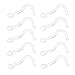 Ruifan 10pcs Clear Bioflex Nose Ring Stud Retainer Body Jewelry Piercing 20 Gauge 2 mm Top Retainer, Metal Free, Allergy Free